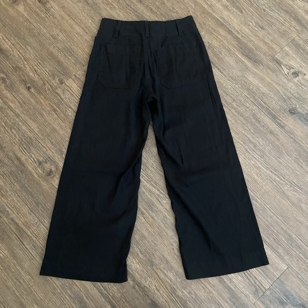 Anthropologie Maeve The Colette Crop Wide-Leg Linen Blend Pants Maeve 25 PETITE - Picture 8 of 8